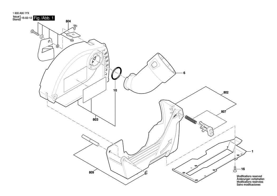 Bosch GDE 125 EA-S / 1600A001YV / --- Spare Parts