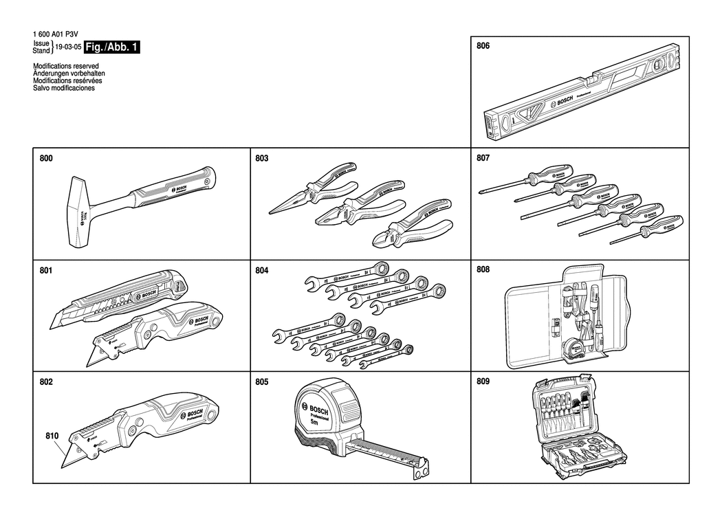 Bosch --- / 1600A01P3V / --- Spare Parts