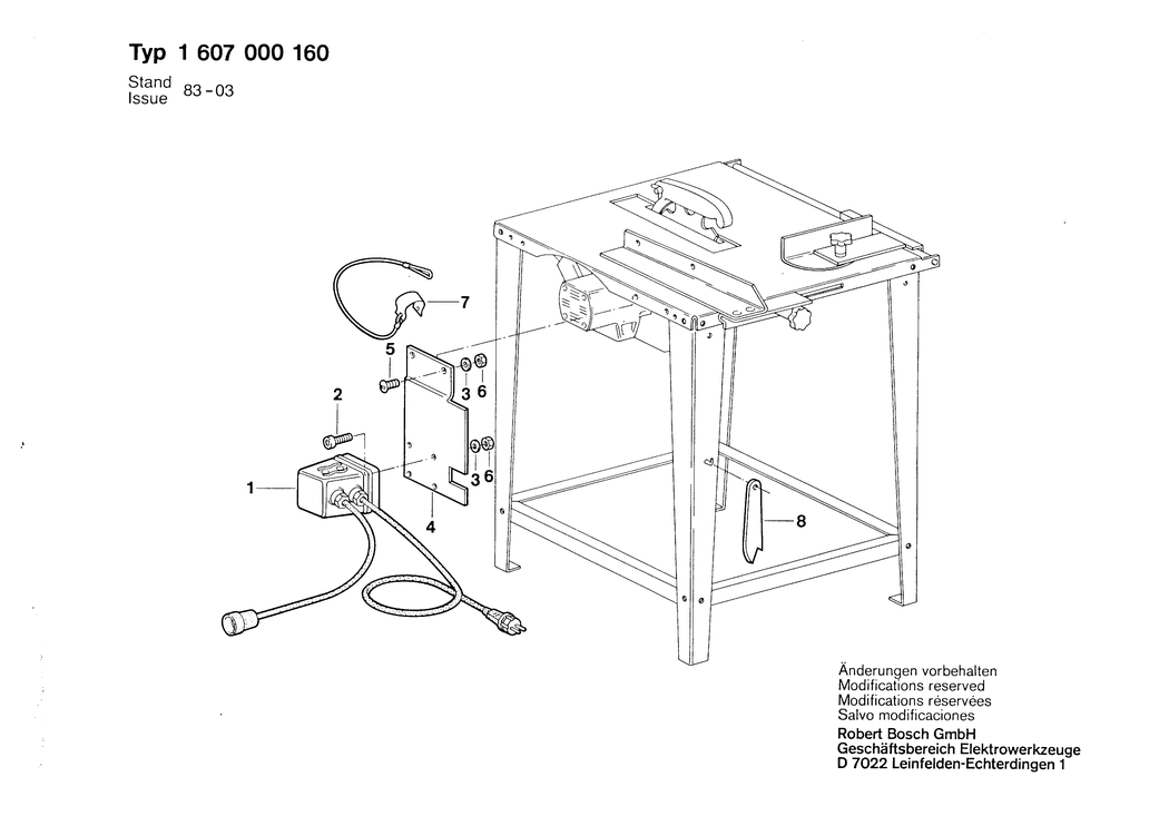 Bosch ---- / 1607000160 / --- Spare Parts