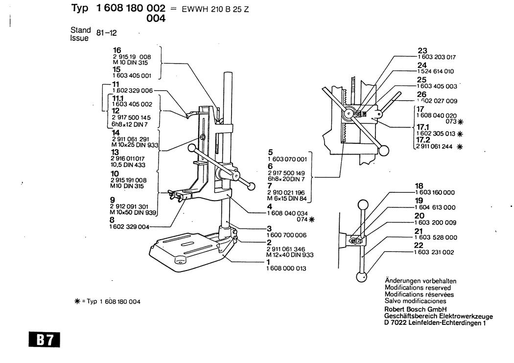 Bosch ---- / 1608180002 / --- Spare Parts