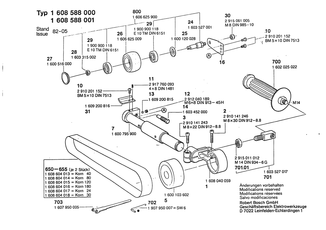 Bosch ---- / 1608588001 / --- Spare Parts
