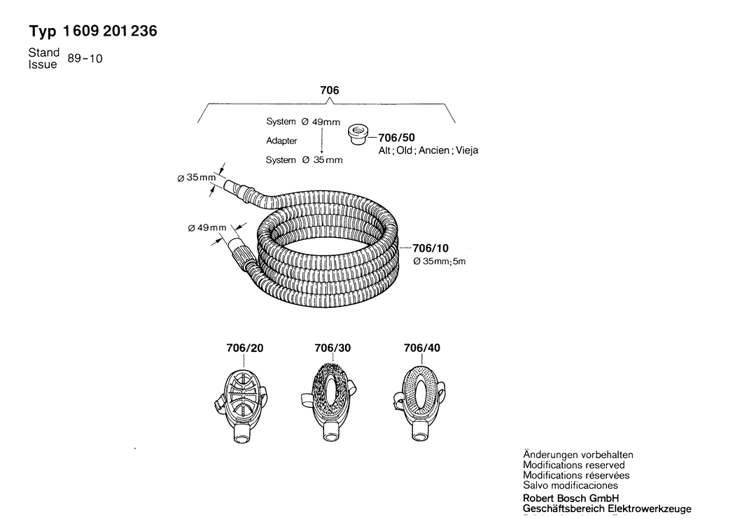 Bosch ---- / 1609201236 / --- Spare Parts