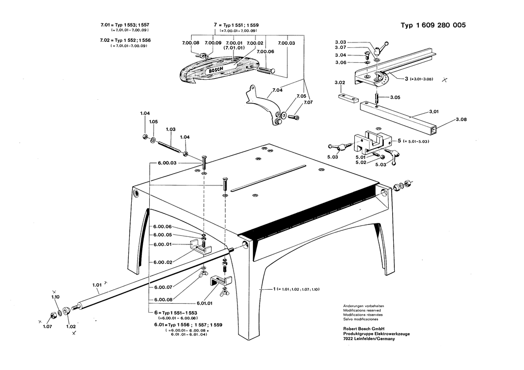 Bosch ---- / 1609280005 / --- Spare Parts