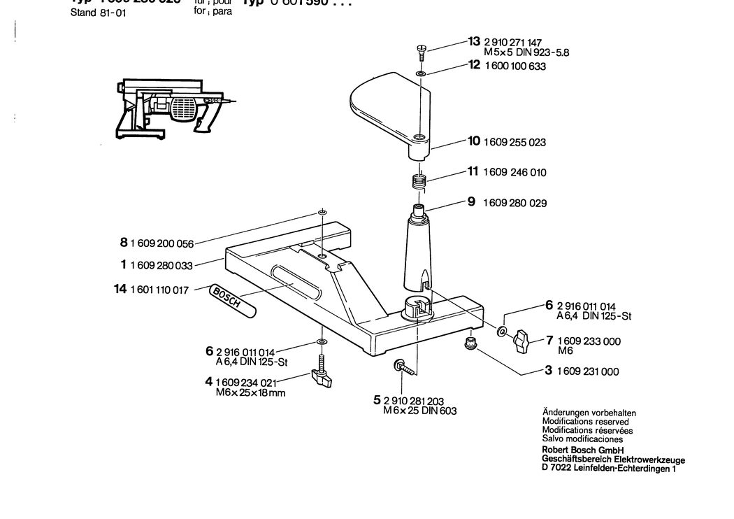 Bosch ---- / 1609280026 / --- Spare Parts