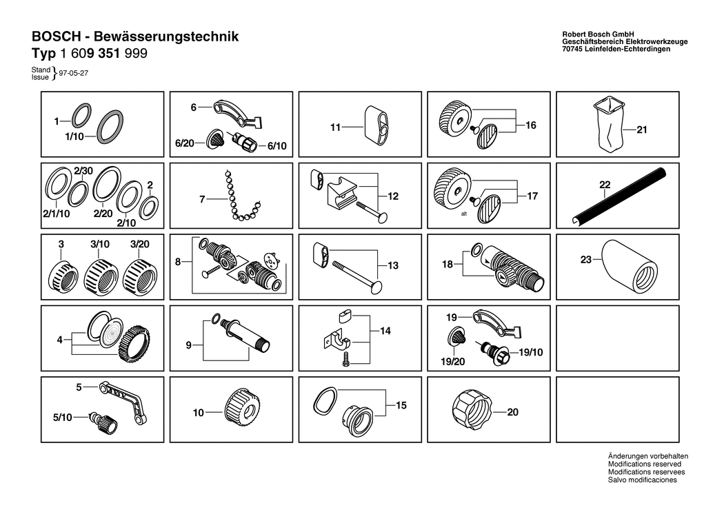 Bosch ---- / 1609351000 / --- Spare Parts