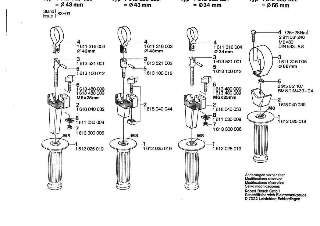 Bosch ---- / 1612025025 / --- Spare Parts