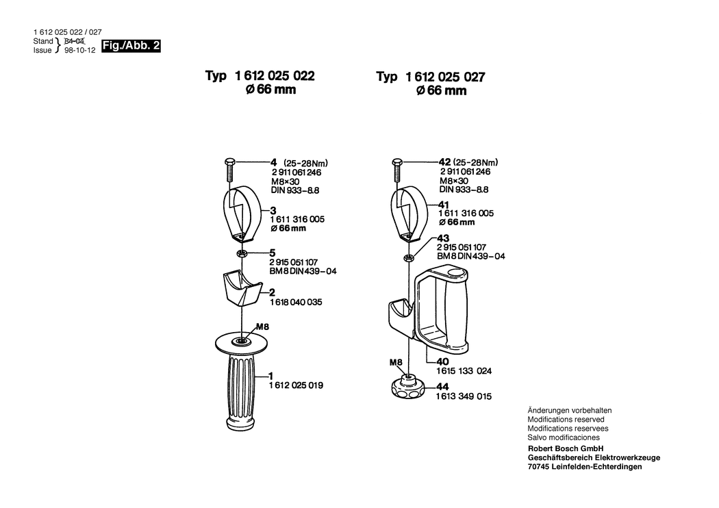 Bosch ---- / 1612025027 / --- Spare Parts