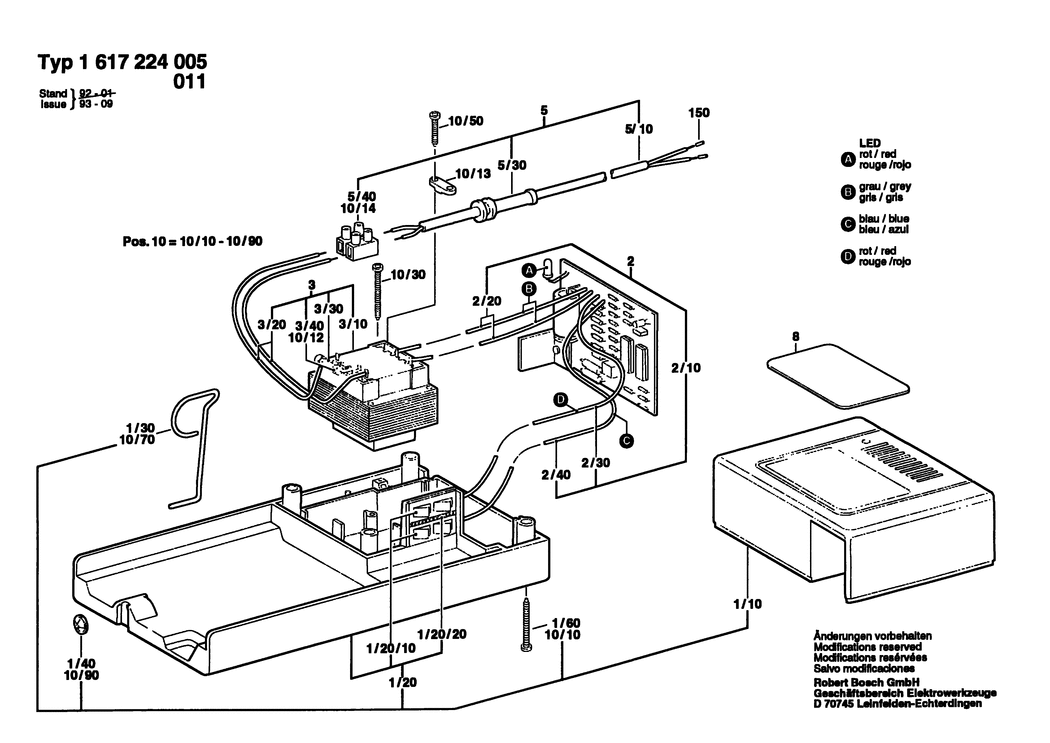 Bosch ---- / 1617224005 / --- Spare Parts