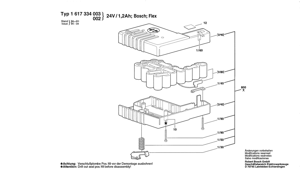 Bosch ---- / 1617334002 / --- 24 Volt Spare Parts