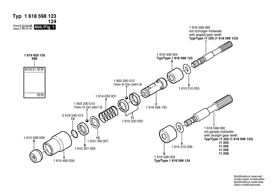 Bosch ---- / 1618598123 / --- Spare Parts