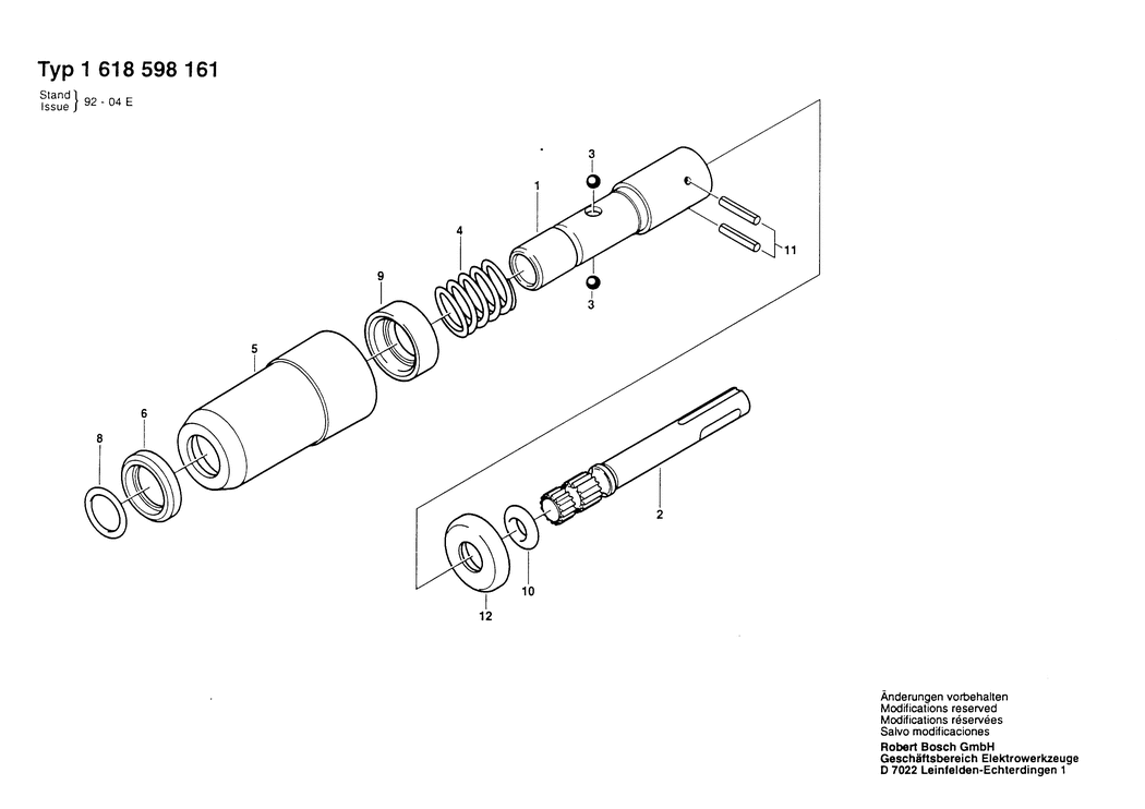 Bosch ---- / 1618598161 / --- Spare Parts