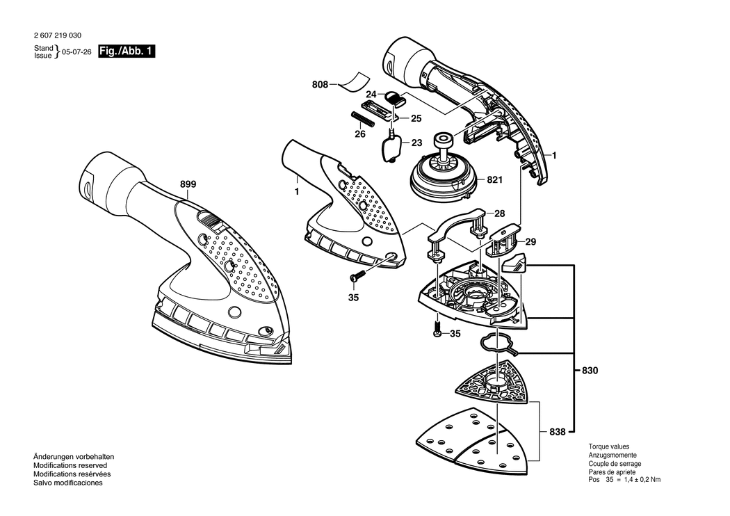 Bosch ---- / 2607219031 / --- 100 Volt Spare Parts