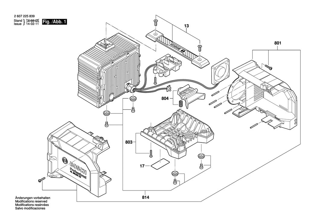 Bosch AL36100 CV / 2607225839 / EU 36 Volt Spare Parts