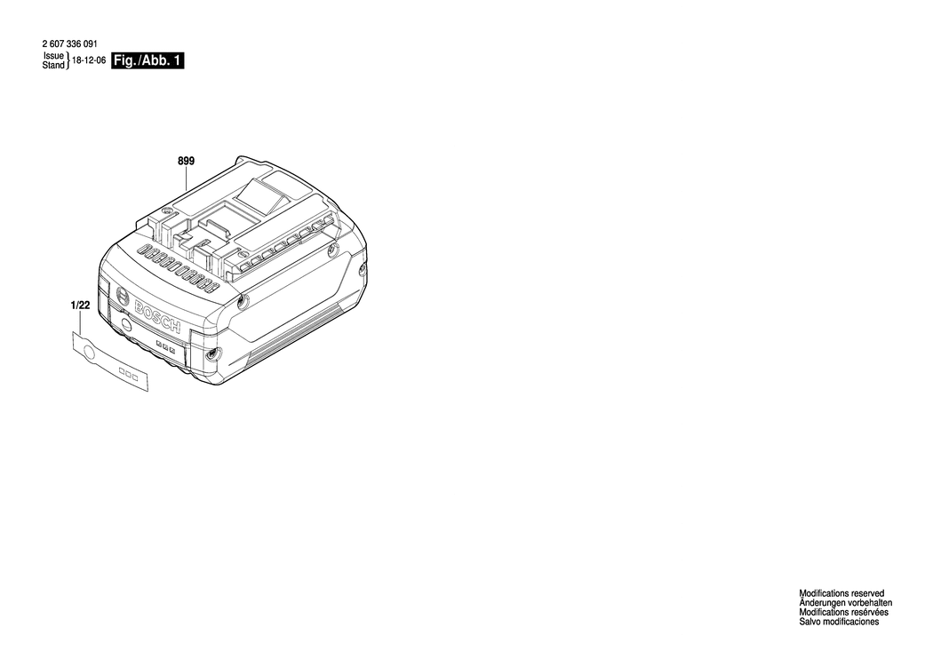 Bosch --- / 2607336235 / --- 18 Volt Spare Parts