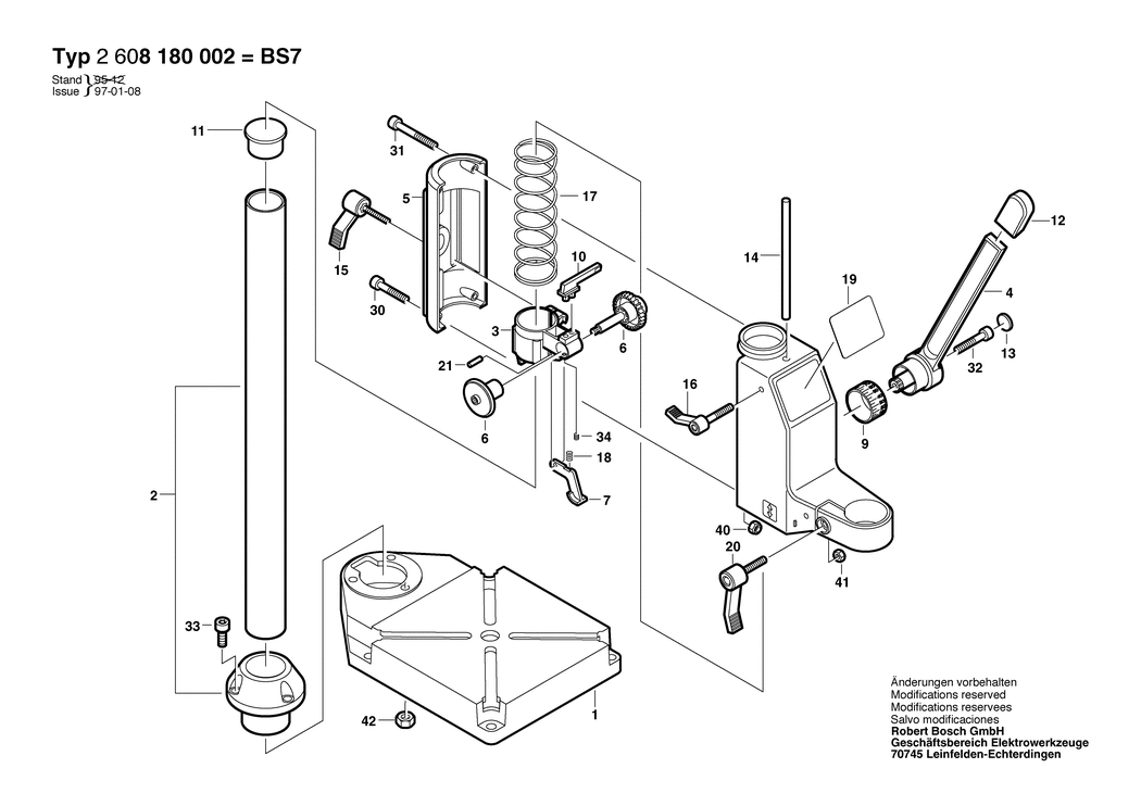 Bosch BS 7 / 2608180002 / --- Spare Parts