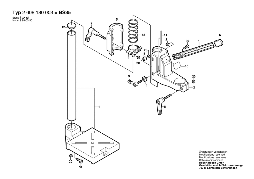 Bosch BS 35 / 2608180003 / --- Spare Parts