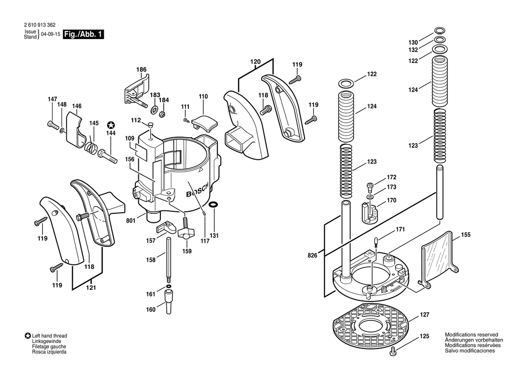 Bosch RA1166 / 2610913362 / --- Spare Parts