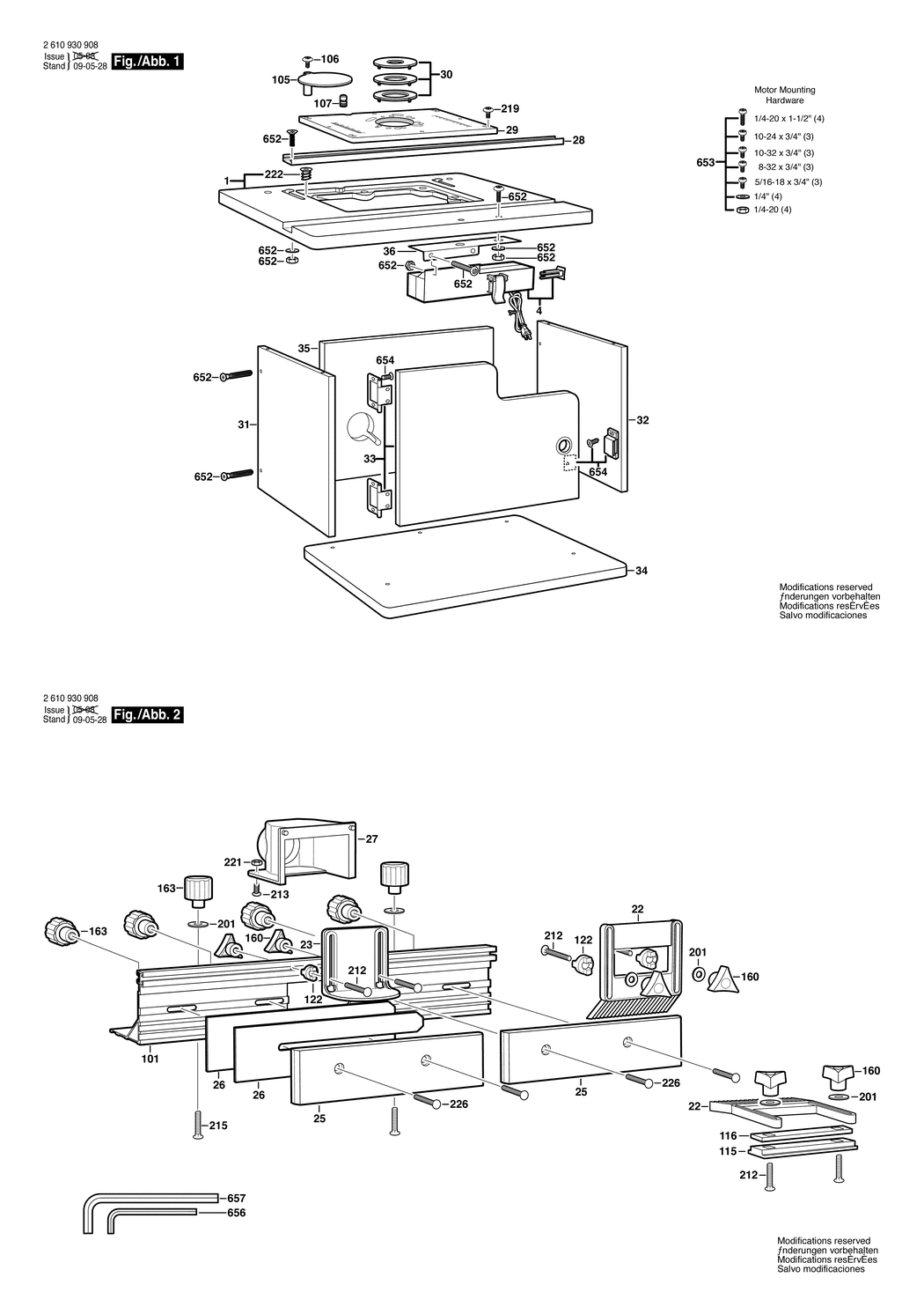 Bosch RA1171 / 2610930908 / --- Spare Parts