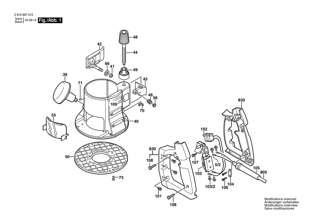 Bosch RA1162 / 2610997013 / --- Spare Parts