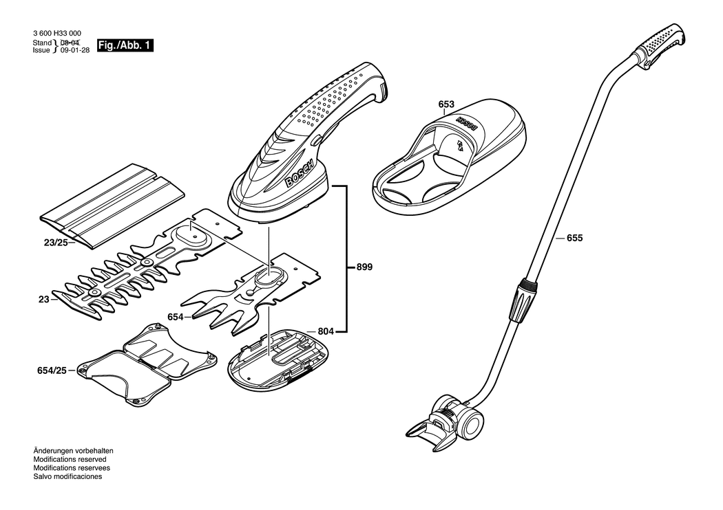 Bosch ISIO / 3600H33000 / EU 3.6 Volt Spare Parts