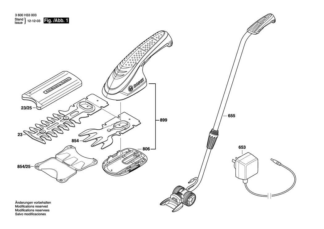 Bosch ISIO / 3600H33003 / EU 3.6 Volt Spare Parts