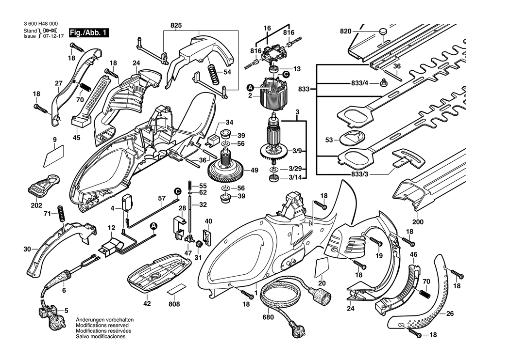 Bosch AHS 400-24 T / 3600H48000 / EU 230 Volt Spare Parts