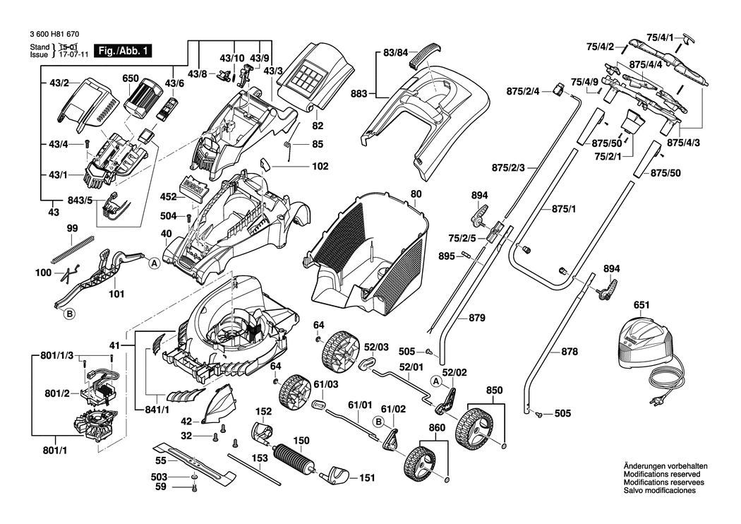 Bosch ROTAK 34 LI ʎRGOFLEX) / 3600H81671 / --- 36 Volt Spare Parts