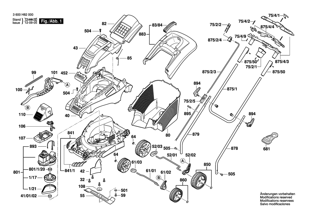 Bosch ROTAK 36 H / 3600H82103 / --- 230 Volt Spare Parts