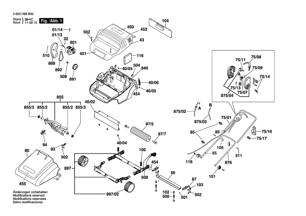 Bosch ASM 32 F / 3600H89B01 / EU 230 Volt Spare Parts