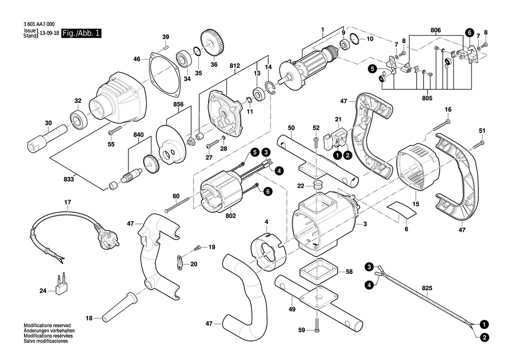 Bosch GRW 12 E / 3601AA7070 / GB 230 Volt Spare Parts