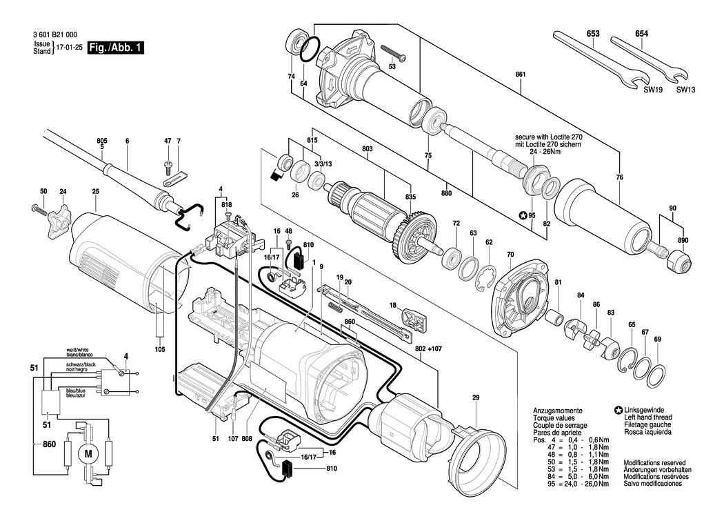 Bosch GGS 28 LC / 3601B21000 / EU 230 Volt Spare Parts