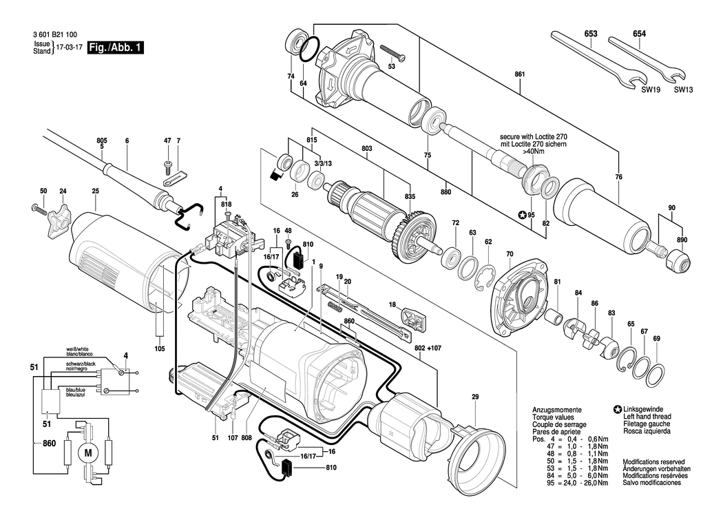 Bosch GGS 28 LCE / 3601B21100 / EU 230 Volt Spare Parts