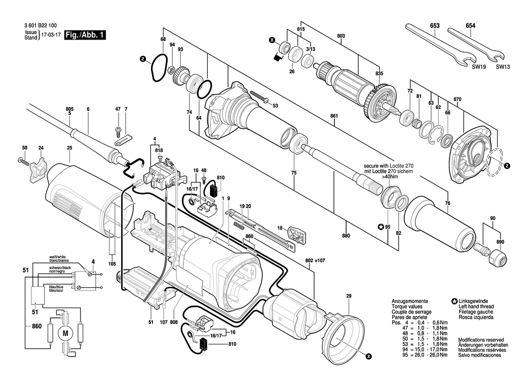 Bosch GGS 8 CE / 3601B22100 / EU 230 Volt Spare Parts