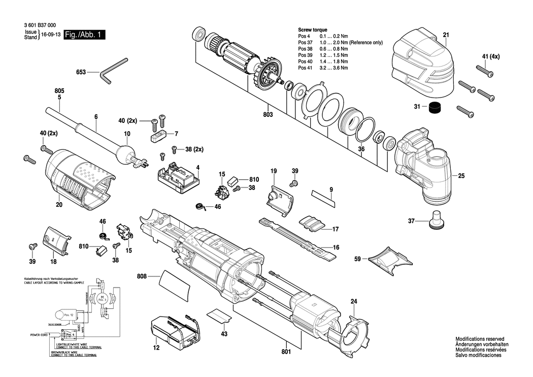 Bosch GOP 30-28 / 3601B37000 / EU 230 Volt Spare Parts