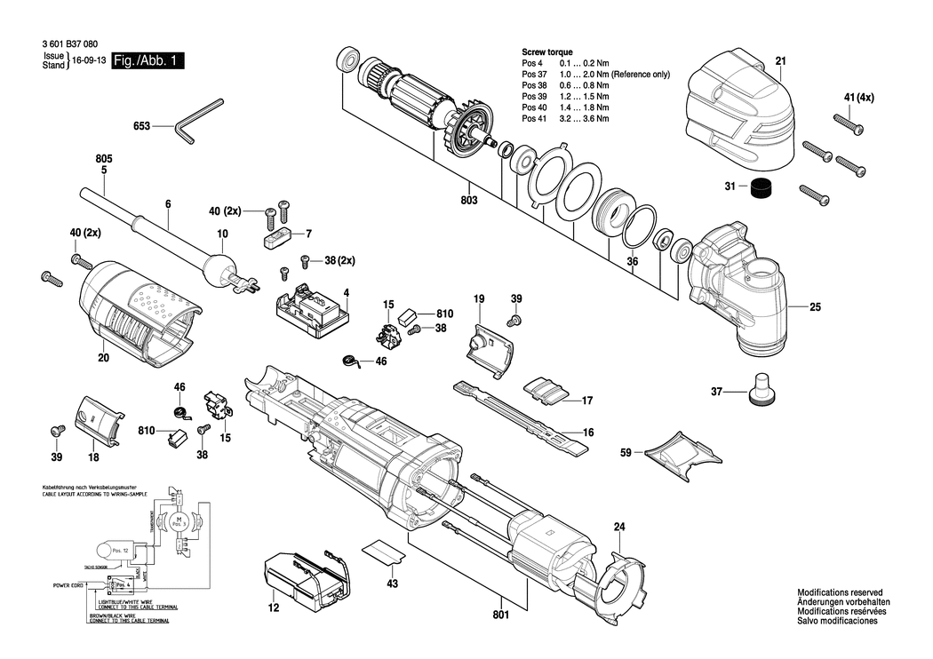 Bosch GOP 30-28 / 3601B370B0 / --- 220 Volt Spare Parts