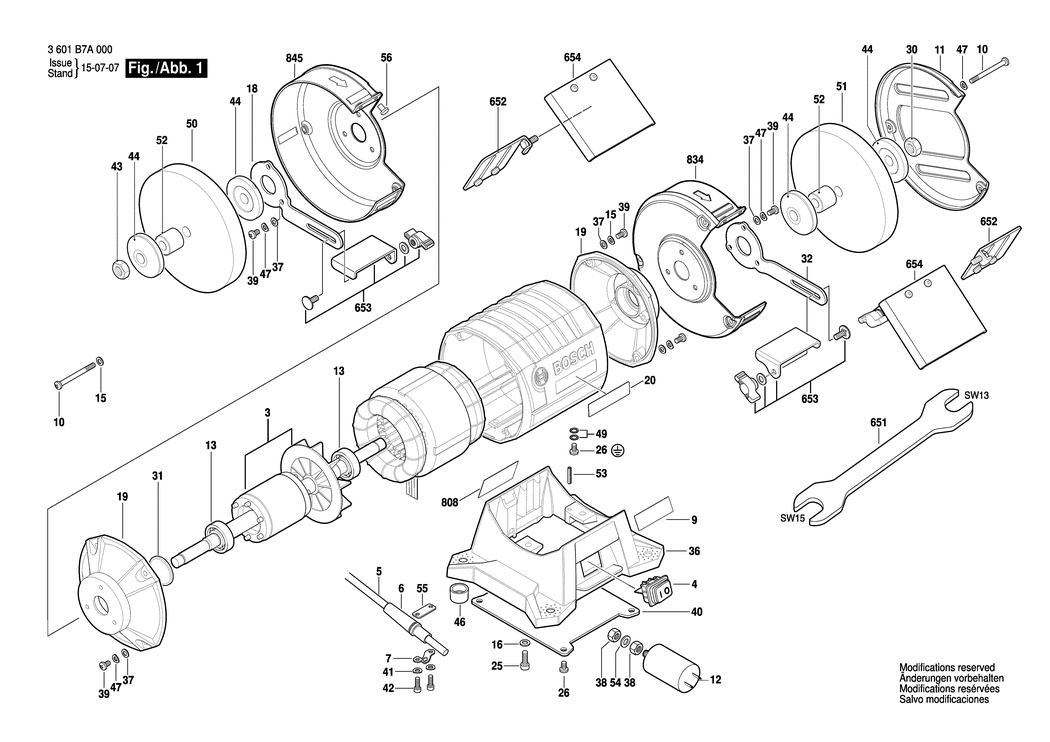 Bosch GBG 6 / 3601B7A000 / EU 230 Volt Spare Parts