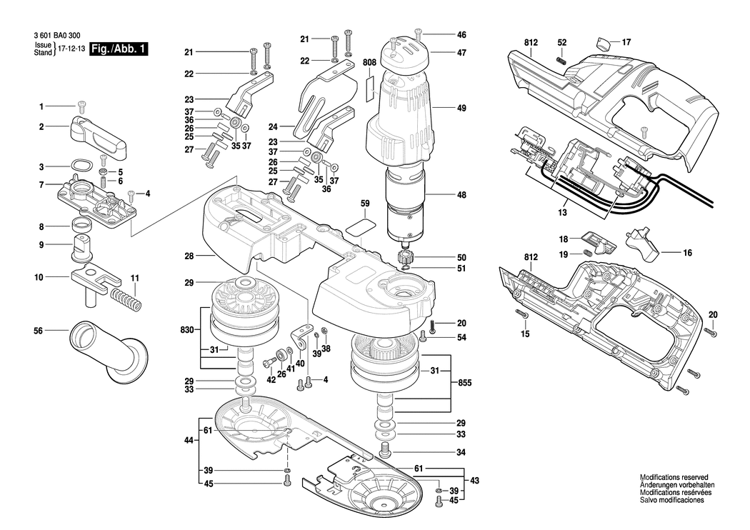 Bosch GCB 18 V-LI / 3601BA0300 / EU 230 Volt Spare Parts