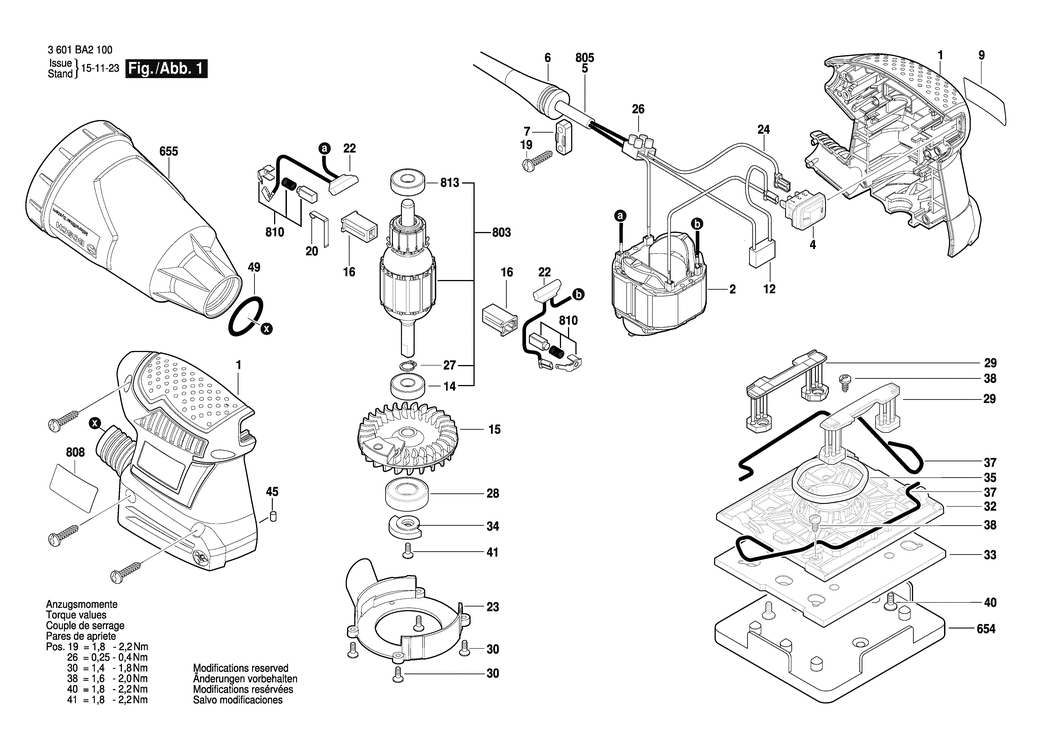 Bosch GSS 140-1 A / 3601BA2100 / EU 230 Volt Spare Parts