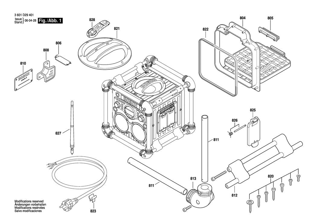 Bosch GML 24V-CD / 3601D29161 / GB 24 Volt Spare Parts