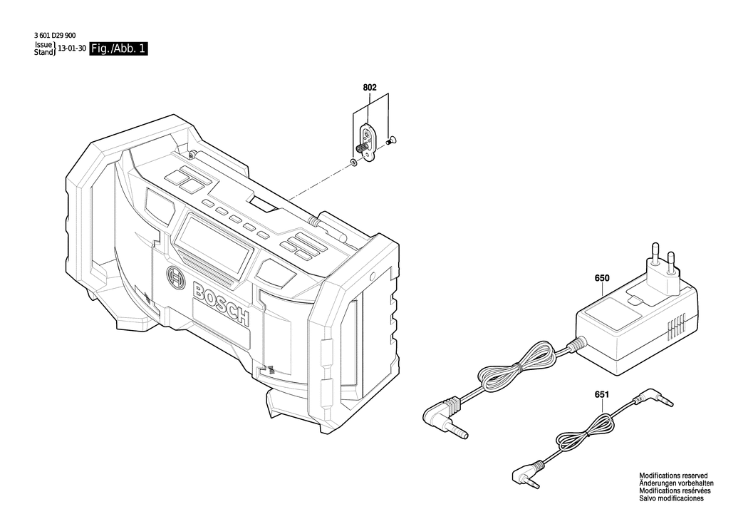 Bosch GML SoundBoxx / 3601D29900 / EU Spare Parts