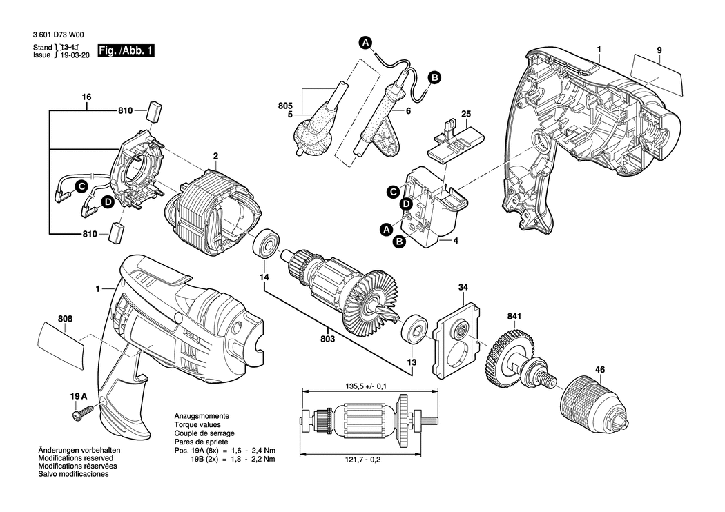 Bosch BM 10-E COMPACT / 3601D73W00 / EU 230 Volt Spare Parts