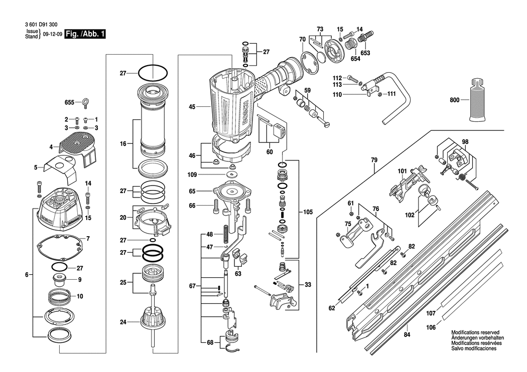 Bosch GSN 90-34-DK / 3601D91300 / EU 230 Volt Spare Parts