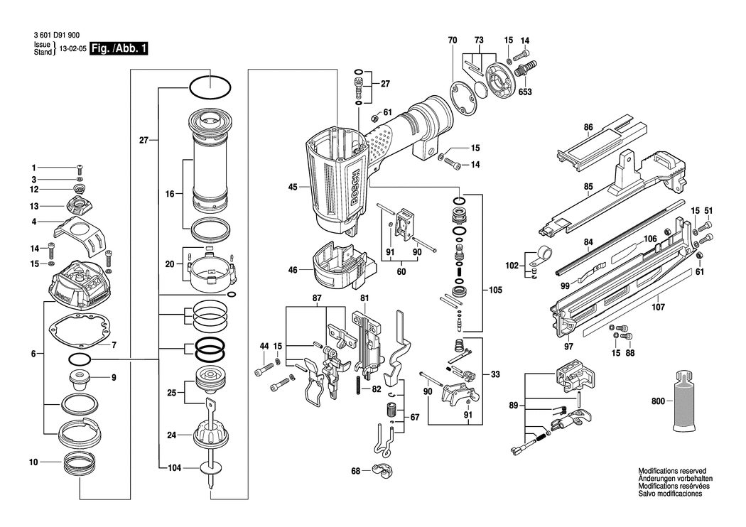 Bosch GSK 64 / 3601D91900 / EU Spare Parts