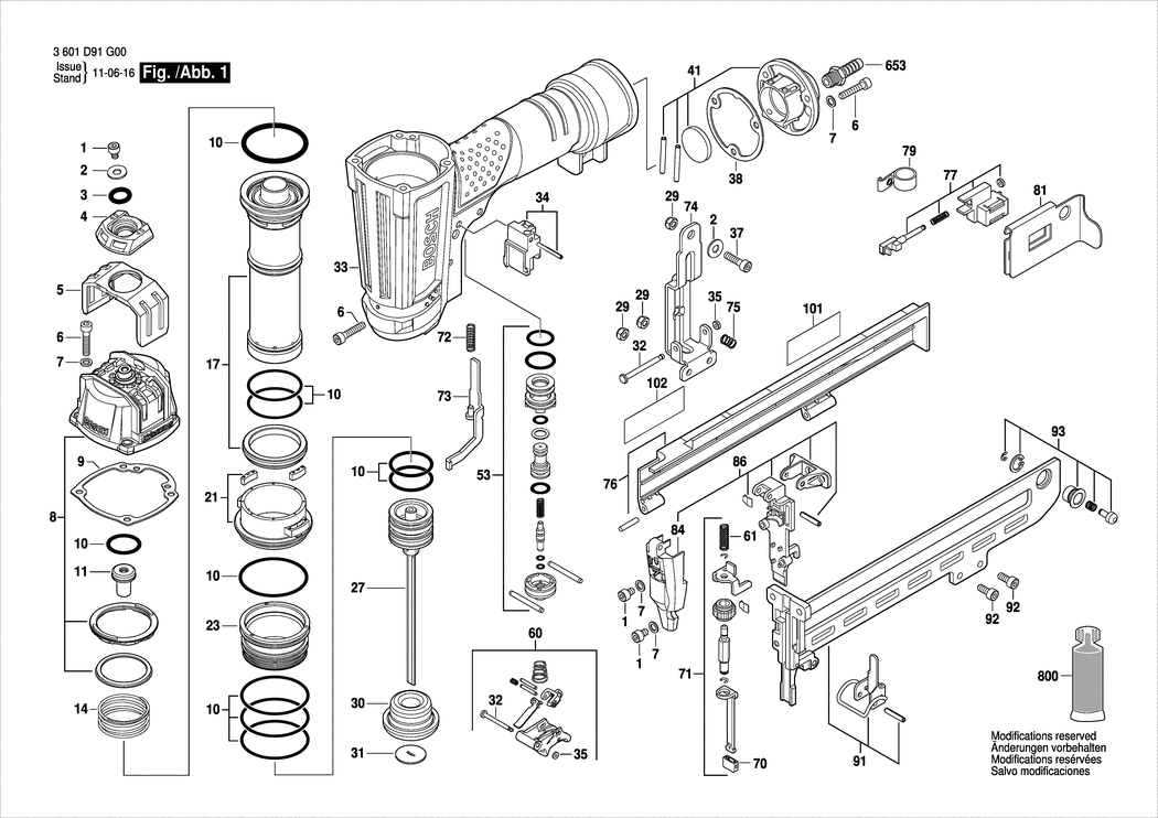 Bosch GTK 40 / 3601D91G00 / EU Spare Parts