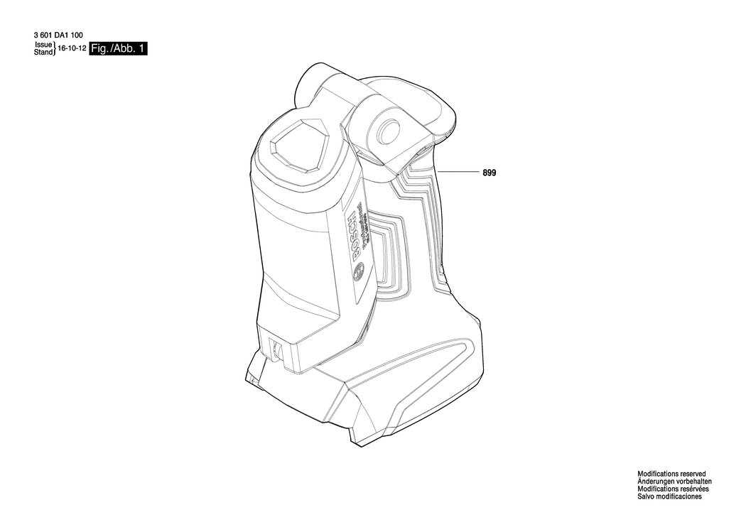 Bosch GLI 18V-300 / 3601DA1100 / EU 18 Volt Spare Parts