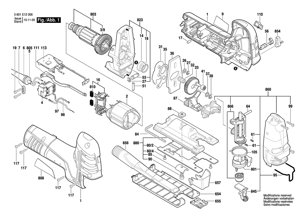 Bosch STP 150 POWER-S / 3601E12006 / EU 230 Volt Spare Parts