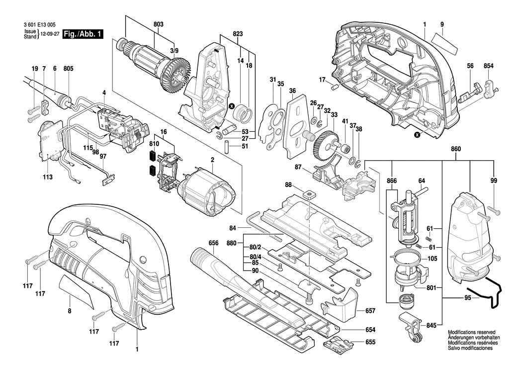 Bosch STP POWER-B / 3601E13005 / EU 230 Volt Spare Parts