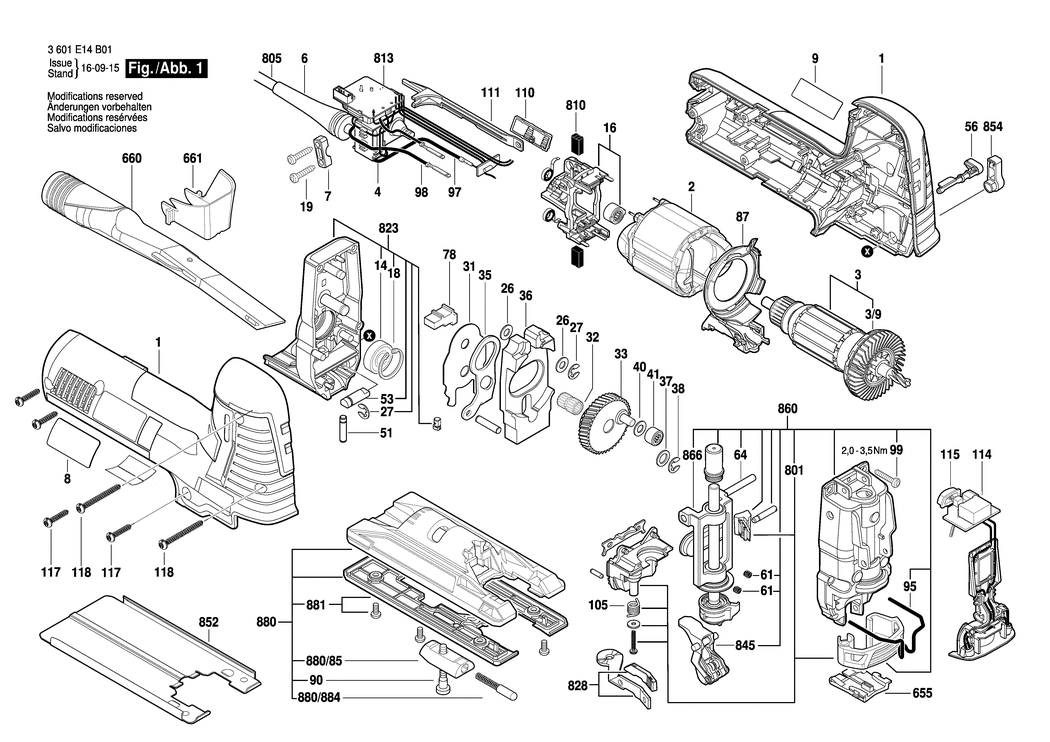 Bosch ST 160 E / 3601E14E01 / EU 230 Volt Spare Parts