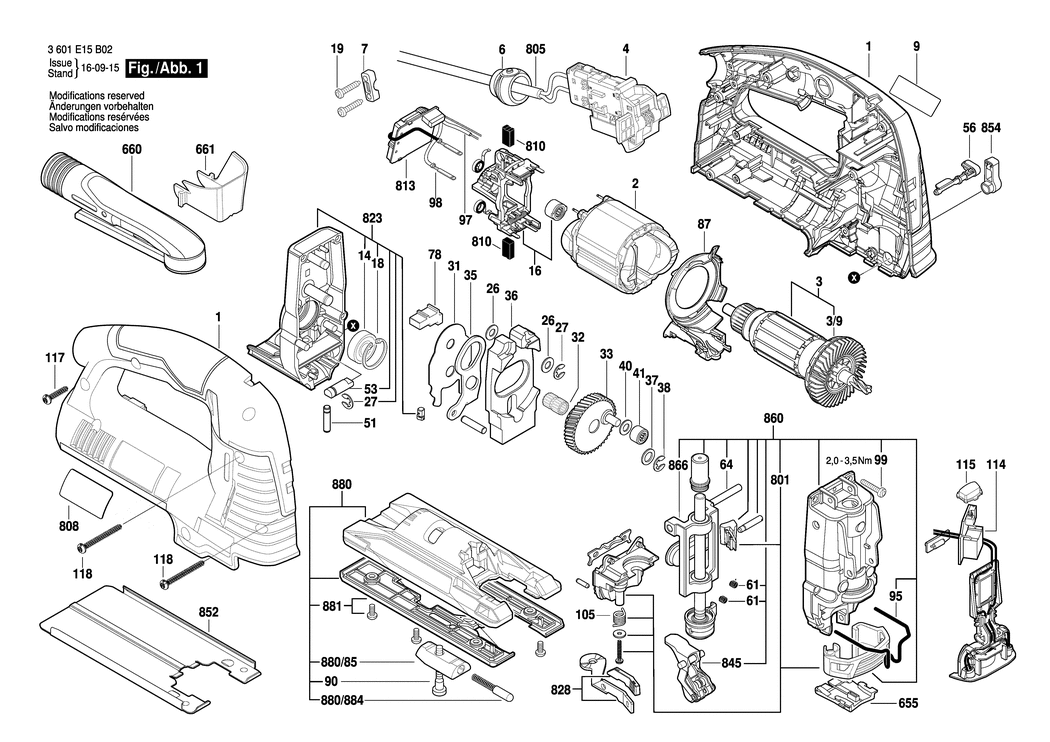 Bosch BJS TH 160 / 3601E15B02 / EU 230 Volt Spare Parts