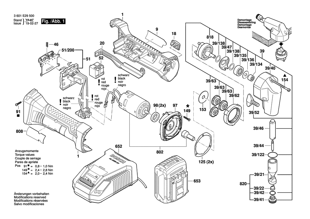 Bosch GNA 18V-16 / 3601E29580 / --- 18 Volt Spare Parts